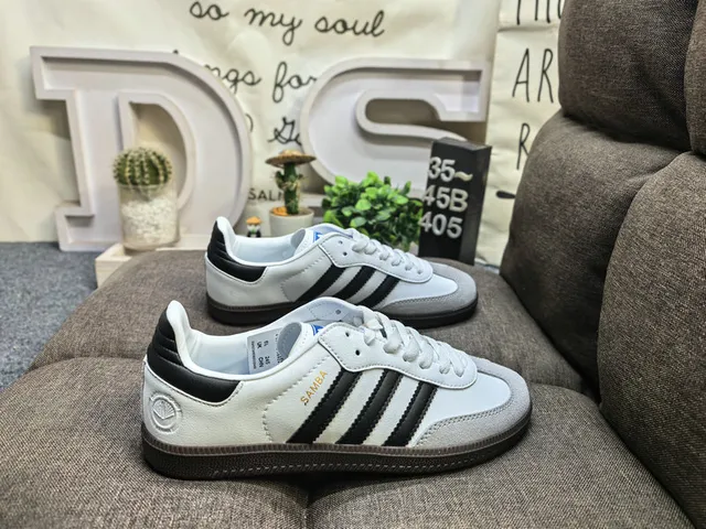 Adidas Samba Black White Gray Lifestyle Sneakers 11