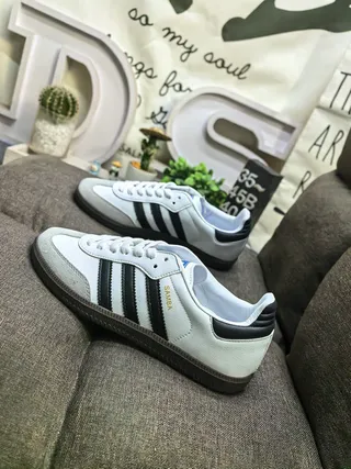 Adidas Samba Black White Gray Lifestyle Sneakers 17