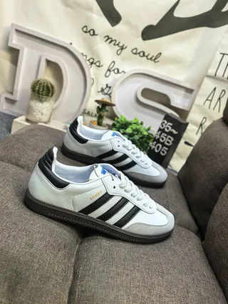 Adidas Samba Black White Gray Lifestyle Sneakers 19