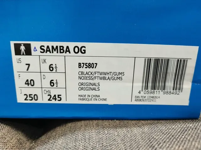 Adidas Samba Black White Gum Lifestyle Sneakers 2