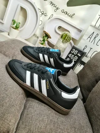 Adidas Samba Black White Gum Lifestyle Sneakers 7