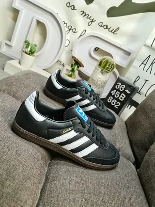 Adidas Samba Black White Gum Lifestyle Sneakers 9