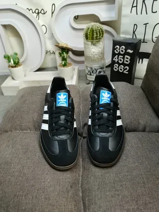 Adidas Samba Black White Gum Lifestyle Sneakers 10