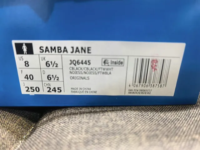 Adidas Samba Black White Gum Mary Jane Shoes 2