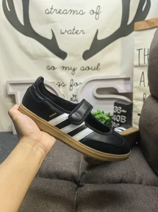 Adidas Samba Black White Gum Mary Jane Shoes 5