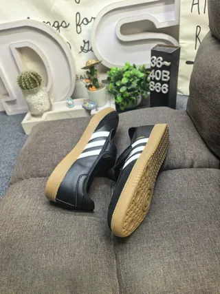 Adidas Samba Black White Gum Mary Jane Shoes 6