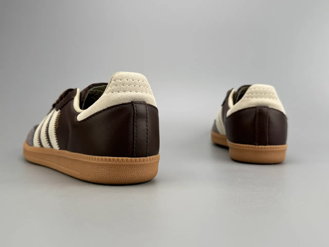 Adidas Samba Brown and Beige Leather and Suede Lifestyle Sneakers 4