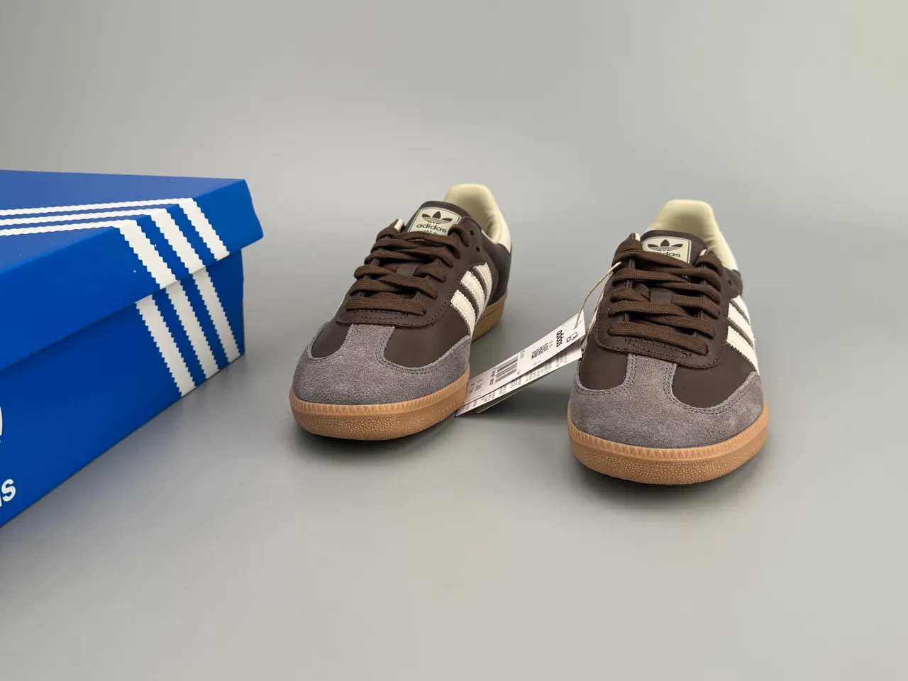 Adidas Samba Brown and Beige Leather and Suede Lifestyle Sneakers 7