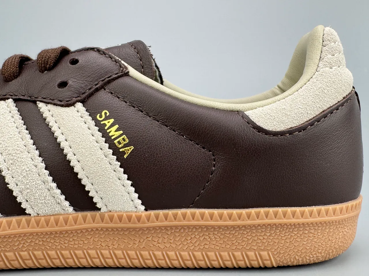 Adidas Samba Brown and Beige Leather and Suede Lifestyle Sneakers 9