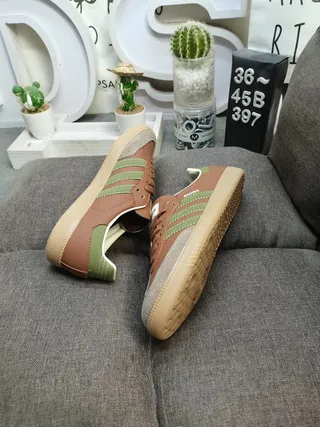 Adidas Samba Brown and Olive Green Lifestyle Sneakers 6