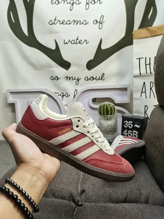 Adidas Samba Green and White Lifestyle Sneakers 5