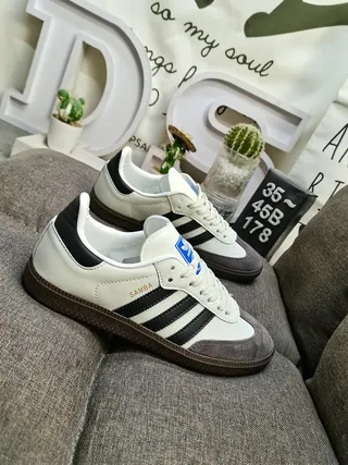 Adidas Samba Green and White Lifestyle Sneakers 19