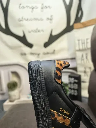 Adidas Samba Leopard-Print Black Lifestyle Sneakers 3