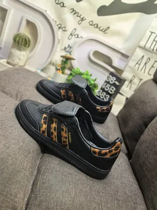 Adidas Samba Leopard-Print Black Lifestyle Sneakers 7