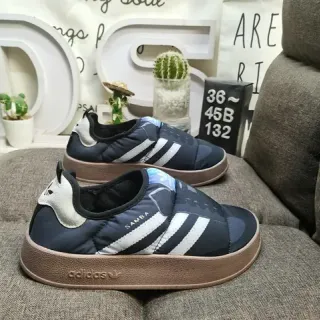 Adidas Samba नेवी ब्लू क्विल्टेड स्लिप-ऑन लाइफस्टाइल स्नीकर
