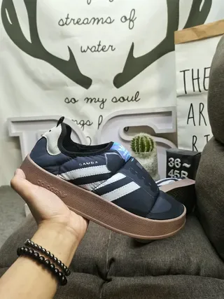 Adidas Samba Navy Blue Quilted Slip-On Lifestyle Sneakers 5