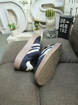 Adidas Samba Navy Blue Quilted Slip-On Lifestyle Sneakers 6