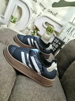 Adidas Samba Navy Blue Quilted Slip-On Lifestyle Sneakers 7