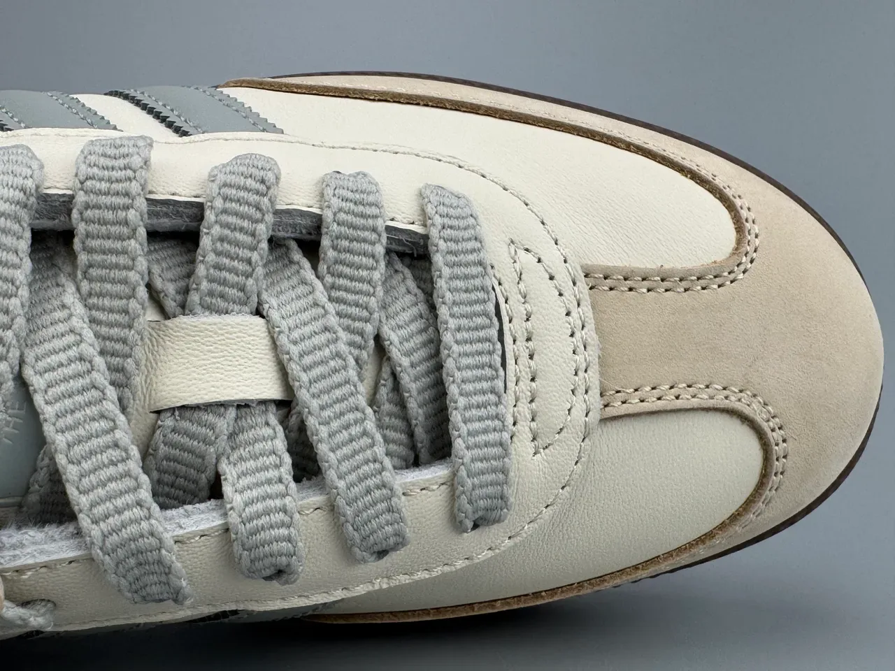 Adidas Samba Off-White and Gray Lifestyle Sneakers 2