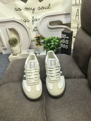 Adidas Samba Off-White and Olive Green Lifestyle Sneakers 10