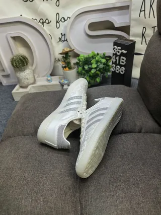 Adidas Samba Off-White Glitter Stripe Lifestyle Sneakers 6