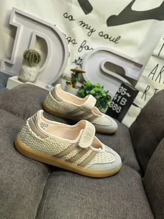 Adidas Samba OG Beige Woven Lifestyle Sneakers 9