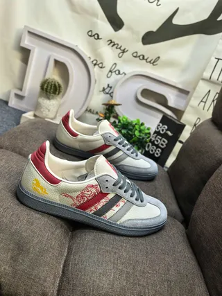 Adidas Samba OG Off-White Pink Red Lifestyle Sneakers 9