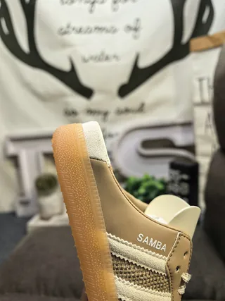 Adidas Samba أحذية ليفر بيج مفتوحة الظهر مربوطة بالأربطة 3