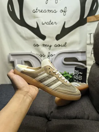 Adidas Samba أحذية ليفر بيج مفتوحة الظهر مربوطة بالأربطة 5