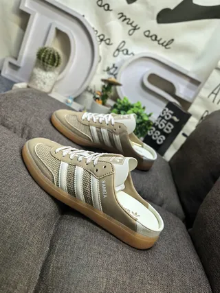 Adidas Samba أحذية ليفر بيج مفتوحة الظهر مربوطة بالأربطة 7