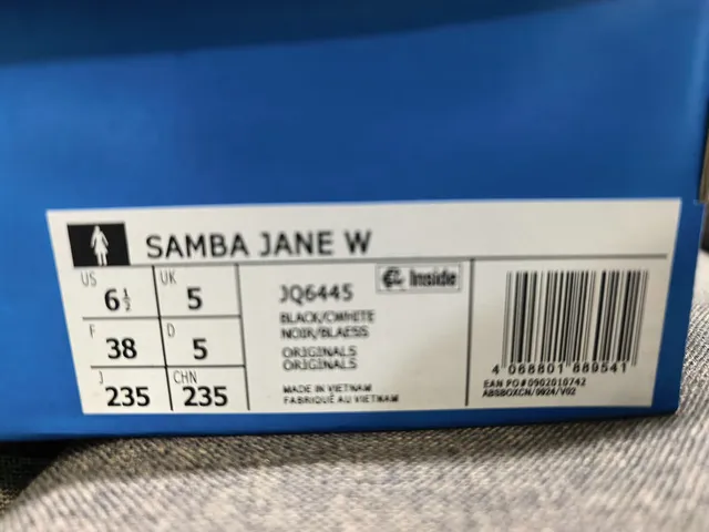 Adidas Samba Zapatos Mary Jane Rosa Beige Sin Cordones con Correa de Velcro 2
