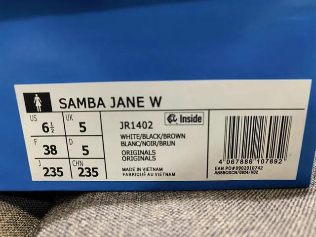 Adidas Samba Zapatos Mary Jane Rosa Beige Sin Cordones con Correa de Velcro 12