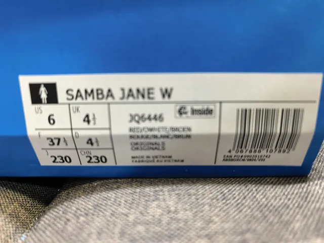 Adidas Samba Zapatos Mary Jane Rosa Beige Sin Cordones con Correa de Velcro 22