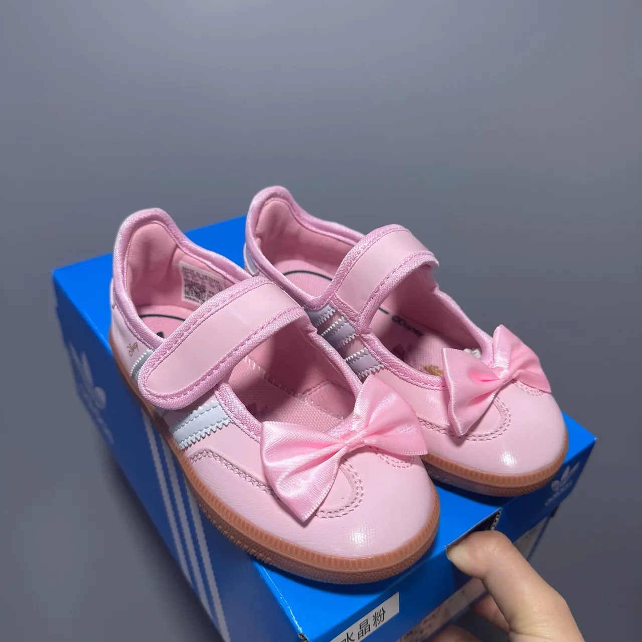 Adidas Samba Chaussures Mary Jane Rose Blanc Sans Lacets Velcro Strap 3