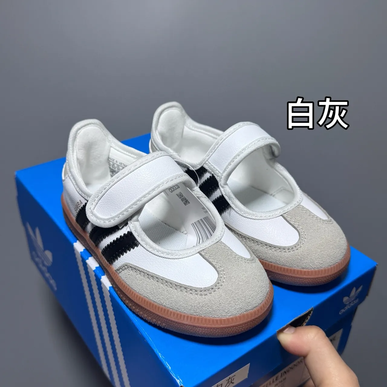 Adidas Samba Chaussures Mary Jane Rose Blanc Sans Lacets Velcro Strap 17