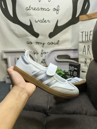 Adidas Samba sneakers lifestyle blanc et gris argent 5