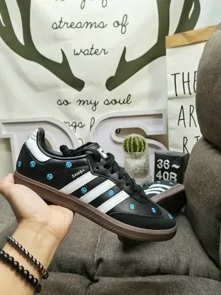 Adidas Samba White and Tan Lifestyle Sneakers 15