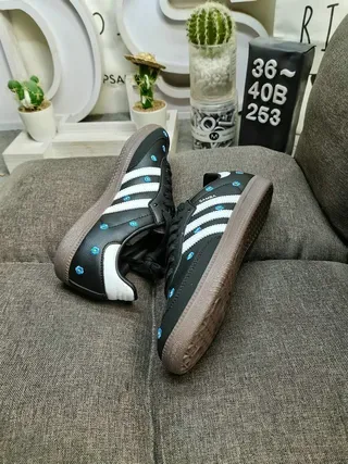 Adidas Samba White and Tan Lifestyle Sneakers 16