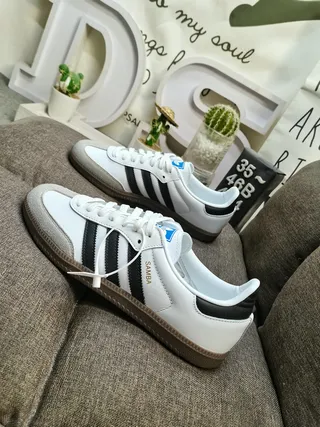 Adidas Samba White Black Gum Lifestyle Sneakers 7