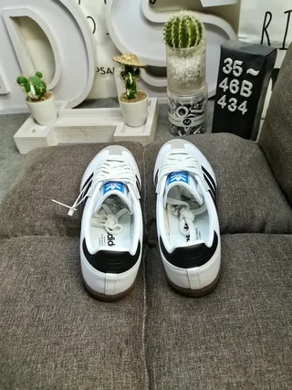Adidas Samba White Black Gum Lifestyle Sneakers 8