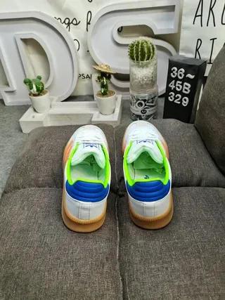 Adidas Samba White Orange Neon Green Blue Gum Lifestyle Sneakers 8