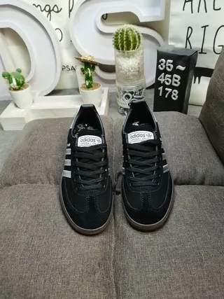 Adidas Spezial Black and Silver Suede Lifestyle Sneakers 10
