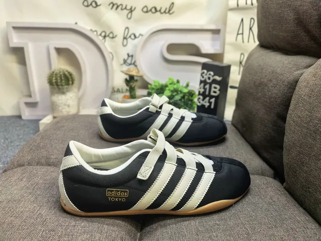 Adidas Spezial Blue Beige Low-Top Velcro Strap Lifestyle Sneakers 21