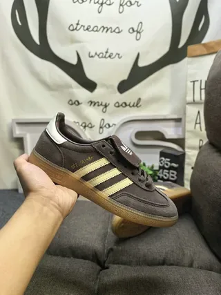 Adidas Spezial Brown Suede and Cream Lifestyle Sneakers 5