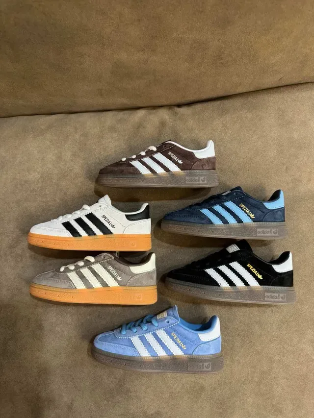 Adidas Spezial Gray White Suede Upper Three Serrated Stripes Lifestyle Sneakers 3