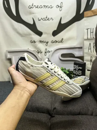 Adidas Spezial प्रेरित भूरा और सोने का लाइफस्टाइल स्नीकर 5