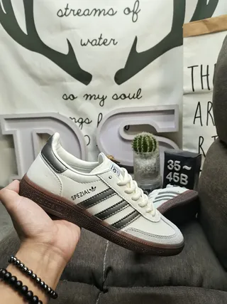 Adidas Spezial Off-White and Gray Lifestyle Sneakers 5
