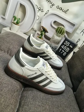 Adidas Spezial Off-White and Gray Lifestyle Sneakers 9