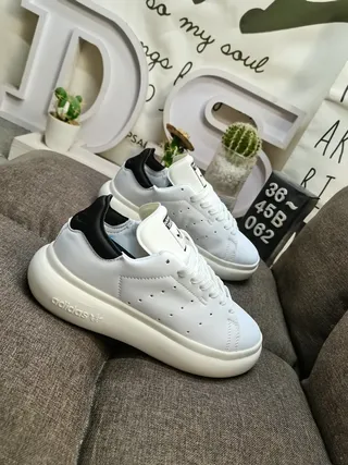 Adidas Stan Smith White and Black Lifestyle Sneakers 9