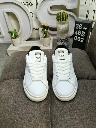Adidas Stan Smith White and Black Lifestyle Sneakers 10